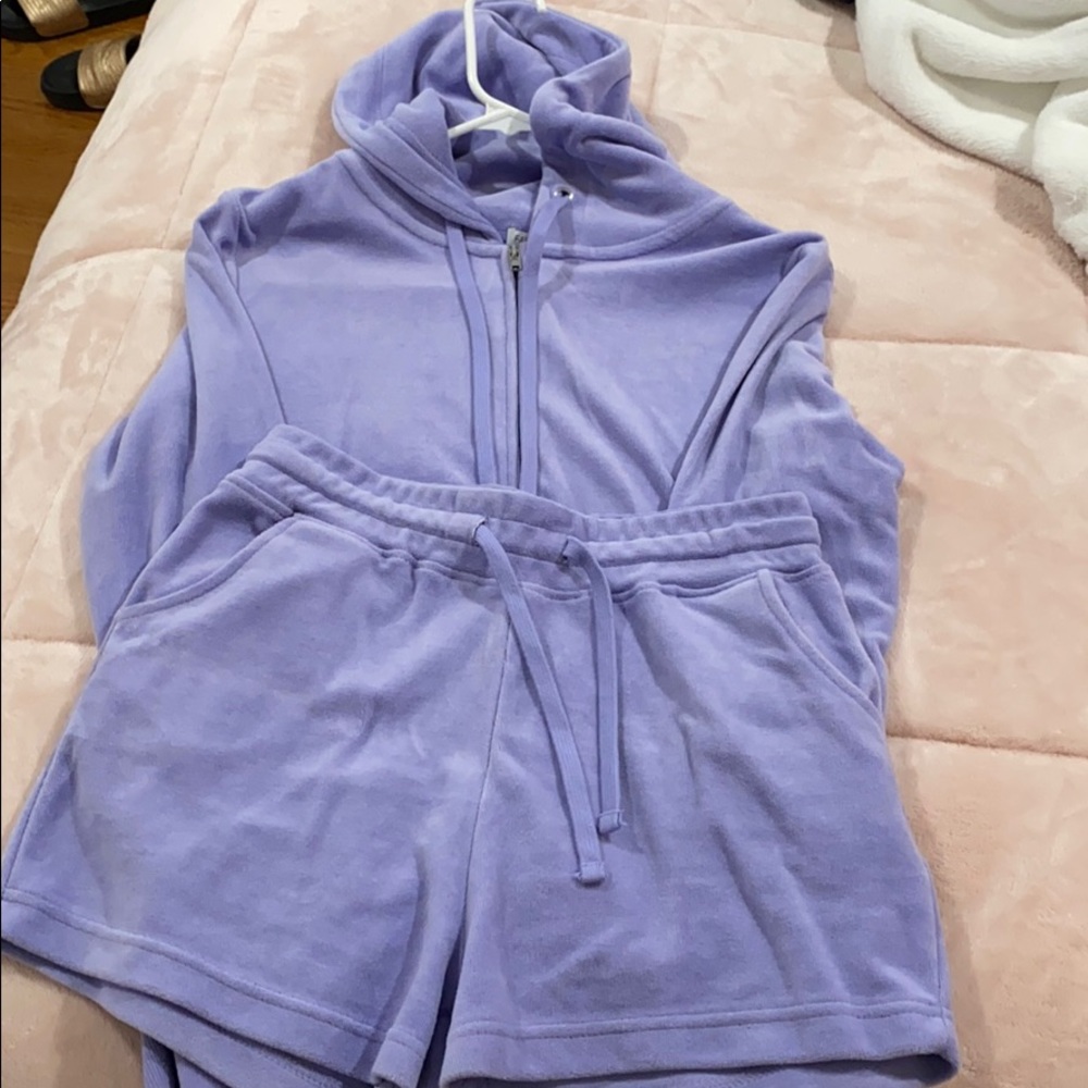 Velour short set